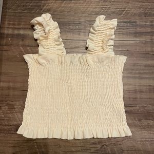 Women’s Cream Cami Crop Top from SHEIN size: S